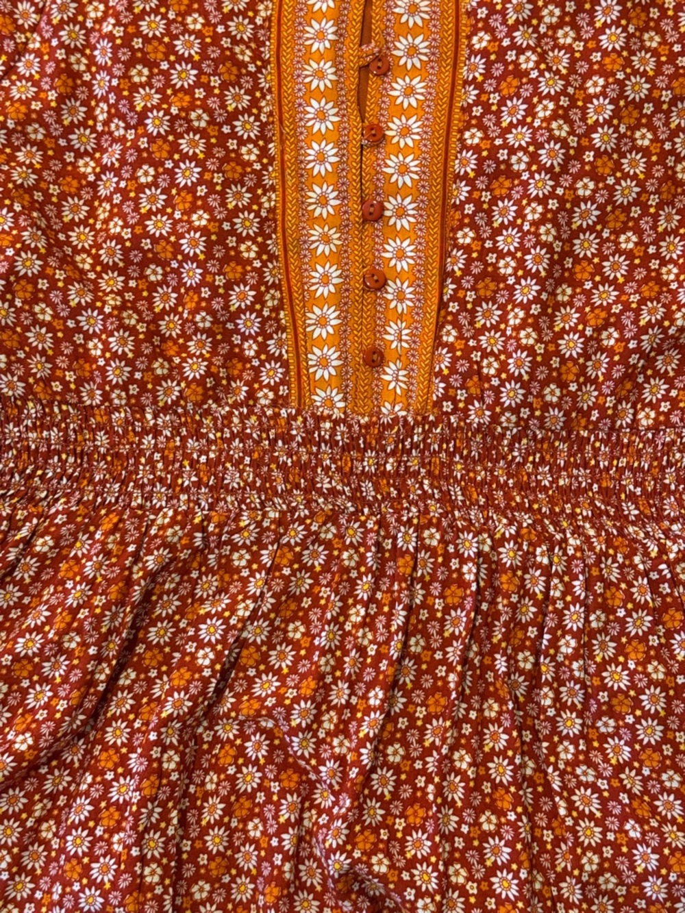 NWT In Bloom Red and Orange Floral Midi Dress - Picture 12 of 12